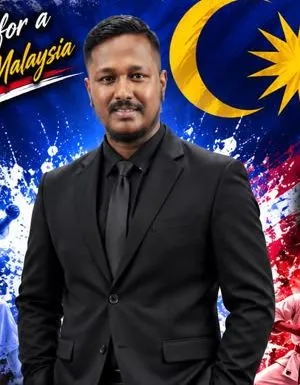 Perak Legends coach in a black suit